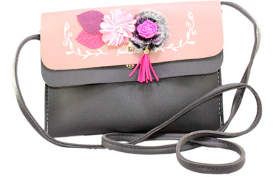 

SKOLL Girls Casual Pink Synthetic Leather Sling Bag