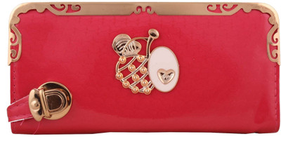 

Awis Women Evening/Party Gold, Red Cotton Clutch