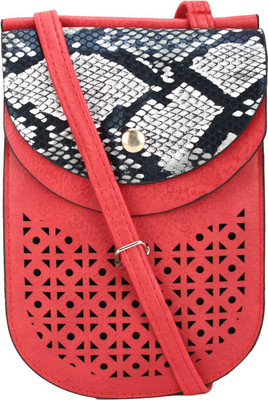 

BumBart Collection Women Evening/Party, Casual Red PU Sling Bag
