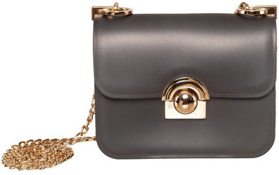 

peaubella Women Evening/Party Grey Silicon Sling Bag