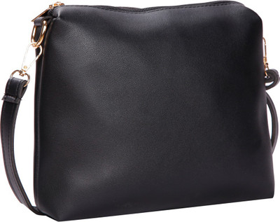 

Bagkok Women Casual Black PU Sling Bag
