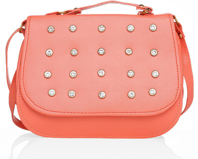 

Lady Queen Women Casual Orange PU Sling Bag