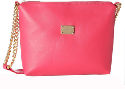 

Utsukushii Women Casual Pink PU Sling Bag