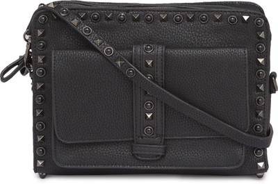 

Satchel Bags Women Casual Black PU Sling Bag