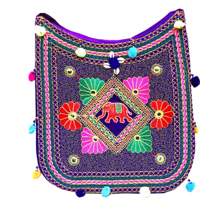 

Interlane Women Evening/Party Multicolor Cotton Sling Bag