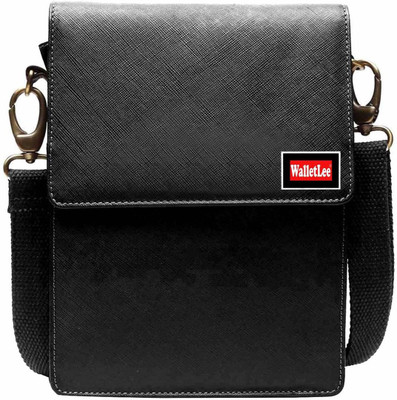 

WalletLee Men & Women Formal, Casual Black Genuine Leather Sling Bag