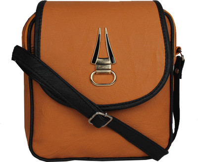 

VKEnterprisesServices Women Casual, Formal Tan PU, Carton Sling Bag