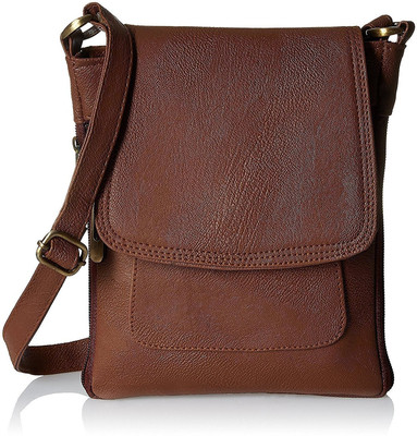 

BLITHESOME Women Casual Brown PU, Polyester Sling Bag