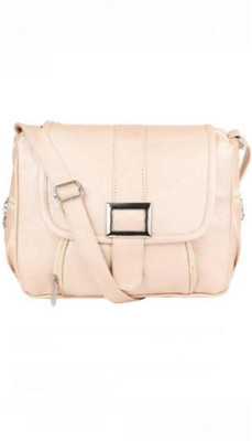 

Camelus Women Casual, Evening/Party Beige PU Sling Bag