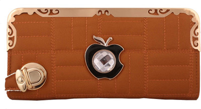 

Awis Women Evening/Party Brown Cotton Clutch