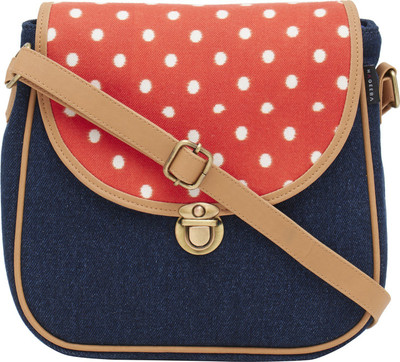 

Haqeeba Women Casual Blue Canvas Sling Bag