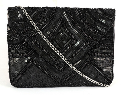 

London Rag Women Evening/Party Black Canvas Sling Bag