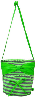 

High Valley Fashion Women Casual Green Genuine Leather Sling Bag