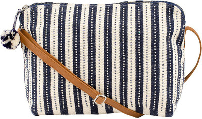 

VASA Women Casual Black Cotton Sling Bag
