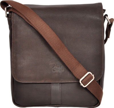 

Allen Cooper Men Formal Brown Genuine Leather Sling Bag