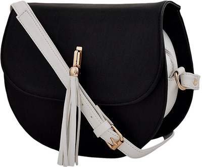 

OranGey Fashion Women Evening/Party Black, Silver PU Sling Bag
