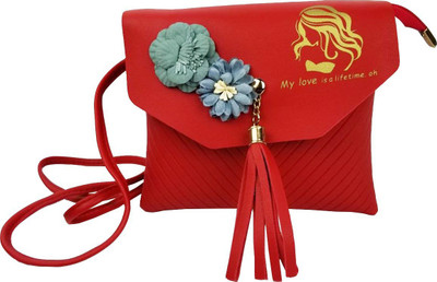 

Lelys Women Evening/Party Red PU Sling Bag