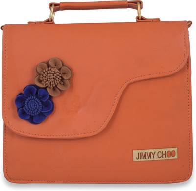 

Anand Suit Collection Women Casual, Evening/Party Orange PU Sling Bag