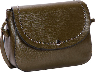 

Bagkok Women Casual Green PU Sling Bag