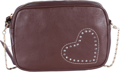 

Yew Leather Labs Women Formal Brown Genuine Leather Sling Bag