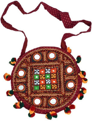 

Super Women Evening/Party Multicolor Cotton Sling Bag