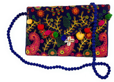 

Unique Fashion Women Casual, Evening/Party Blue Velvet Sling Bag