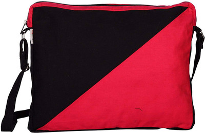 

Elitto Women Casual Red, Black Canvas Sling Bag, Black;red