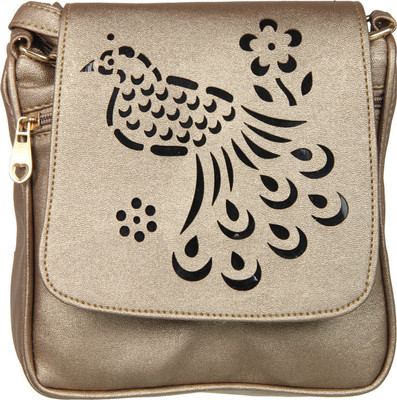 

Adine Women Casual Gold Leatherette Sling Bag