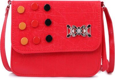 

GLORIST Women Evening/Party Red Leatherette Sling Bag