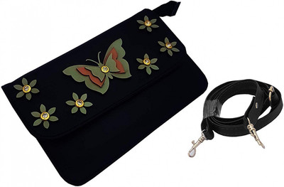 

BUY FOR CHANGE LLP Women Casual, Formal Black PU Sling Bag