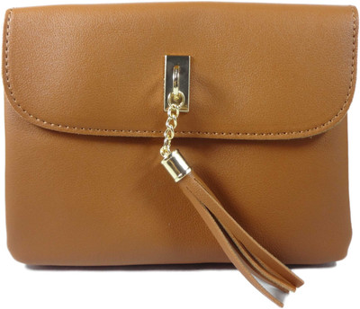 

SB Women Casual Brown Synthetic Leather Sling Bag
