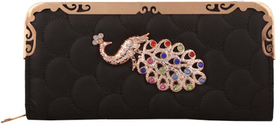 

Awis Women Evening/Party Black Cotton Clutch