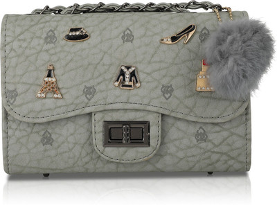 

Fiona Trends Women Evening/Party Grey PU Sling Bag