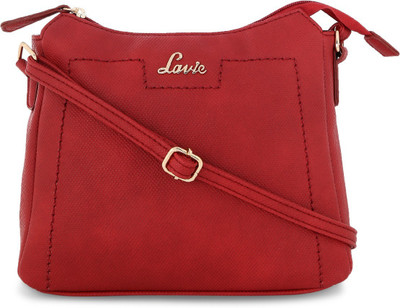 

Lavie Women Casual Red Polyester Sling Bag