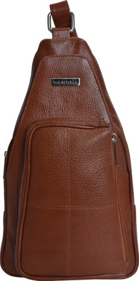 

Tan Ritcher Men & Women Casual Tan Genuine Leather Sling Bag