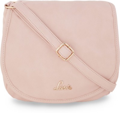 

Lavie Women Casual Pink Genuine Leather Sling Bag