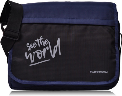

Adamson Women Casual Blue, Black Polyester Sling Bag, Black;blue