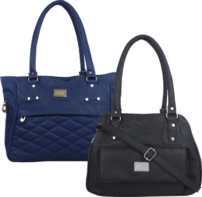 

Element Cart Women Evening/Party, Casual Blue, Black PU Sling Bag, Black;blue
