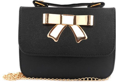 

T Square Women Casual, Evening/Party Black Rexine Sling Bag