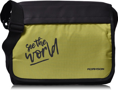 

Adamson Men & Women Casual Green, Black Polyester Sling Bag, Black;green