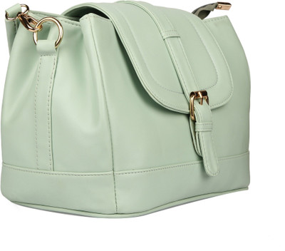 Glasy Women Casual, Formal Green PU Sling Bag