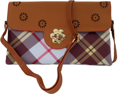 

Filora Women Casual Brown PU Sling Bag