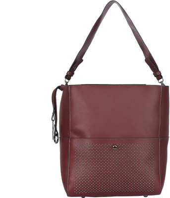 

Fiona Trends Women Casual, Formal Maroon PU Shoulder Bag