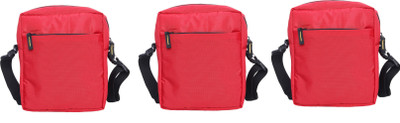 

Touch Women Casual Red, Black Polyester Sling Bag, Black;red