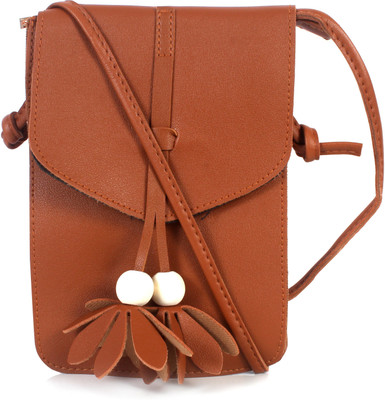 

b4bags Women Casual Tan Leatherette Sling Bag
