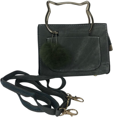 

Lelys Women Casual Black Denim Sling Bag