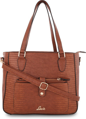 

Lavie Women Evening/Party Brown Genuine Leather Sling Bag