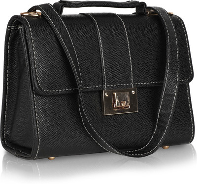 

Fiona Trends Women Casual, Evening/Party Black PU Sling Bag