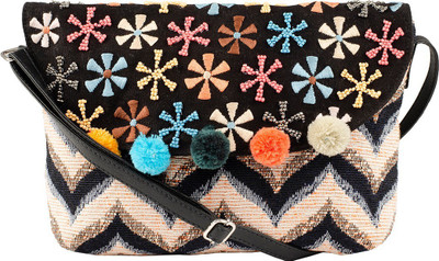 

VASA Women Casual Multicolor Cotton Sling Bag