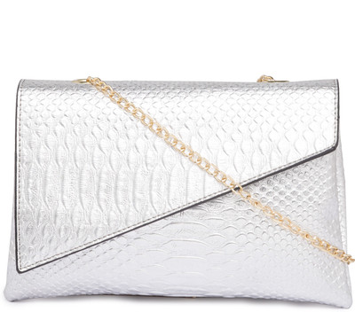 

Satchel Bags Women Casual Silver PU Sling Bag